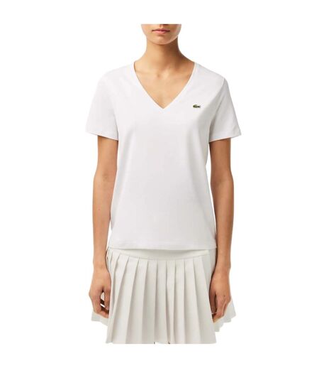 T-shirt femme blanc Lacoste