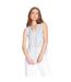 Débardeur Sans Manches Motif/style Imprimé Zèbre Femme Bleu Clair PJ Salvage-2