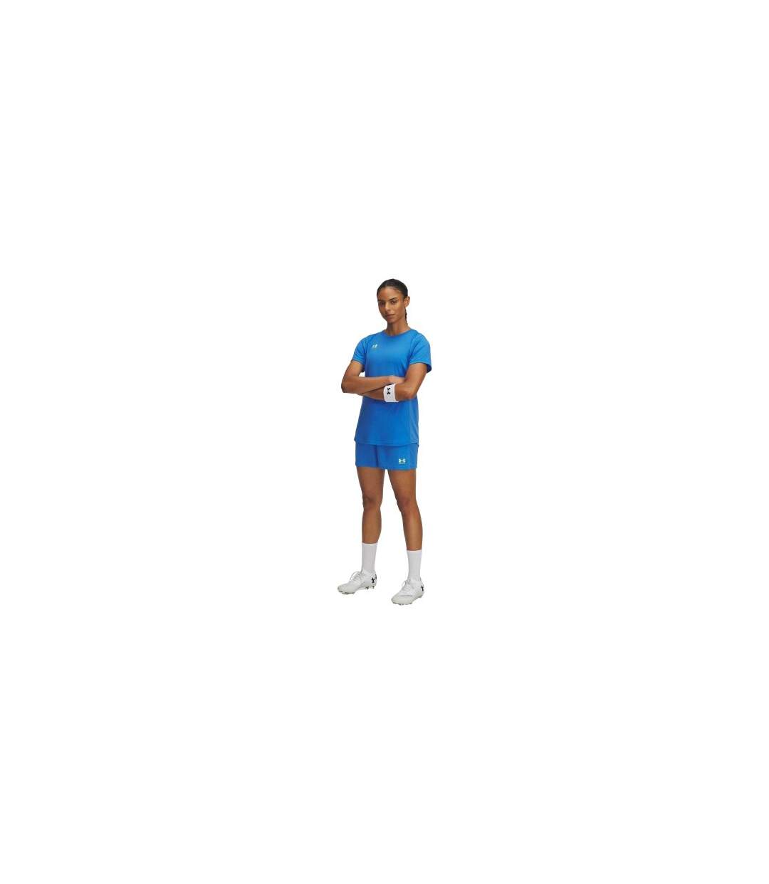 Womens/ladies Football Shorts Blue Under Armour-1