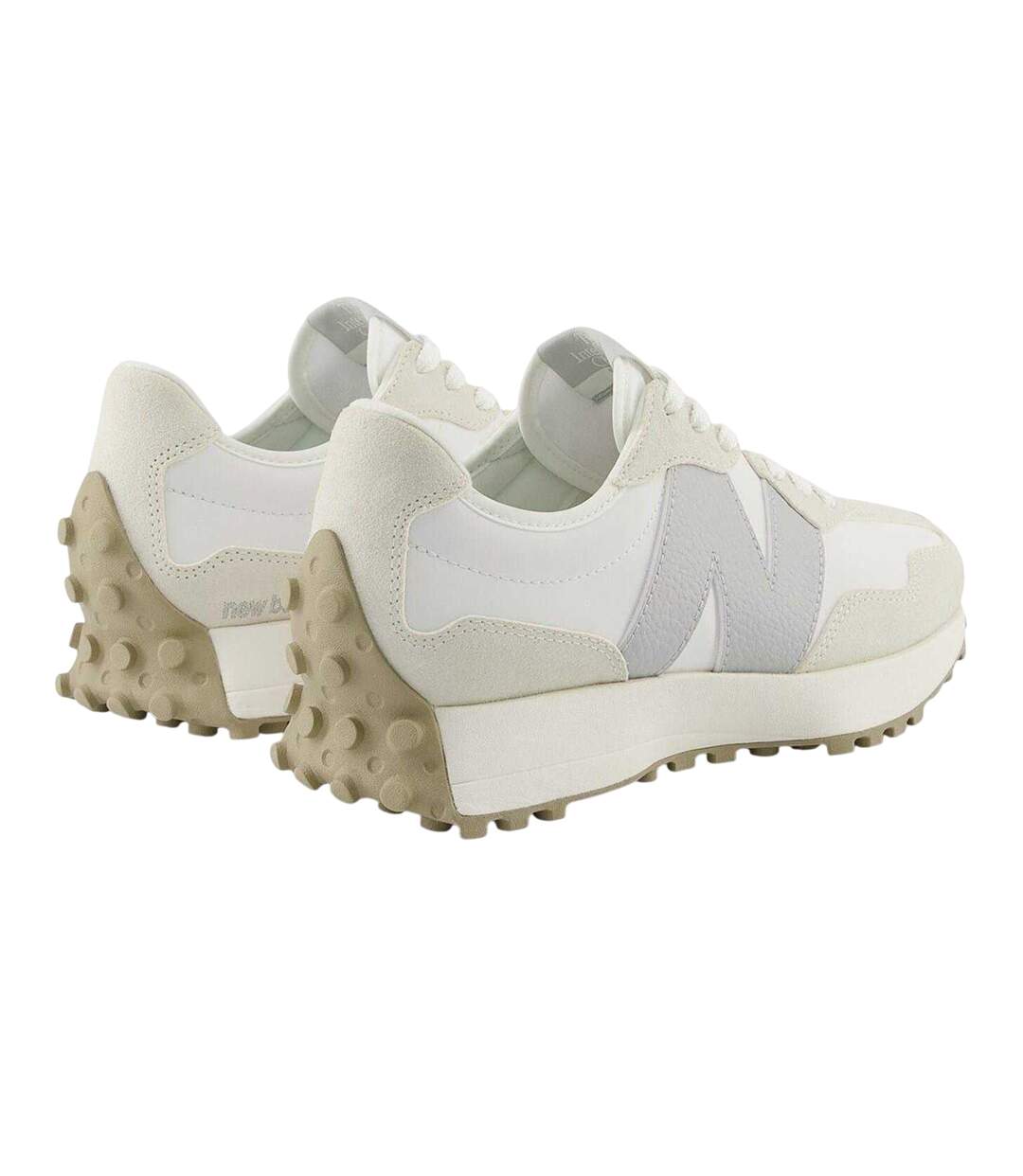Womens/ladies 327 Logo Suede Trainers Grey New Balance-2