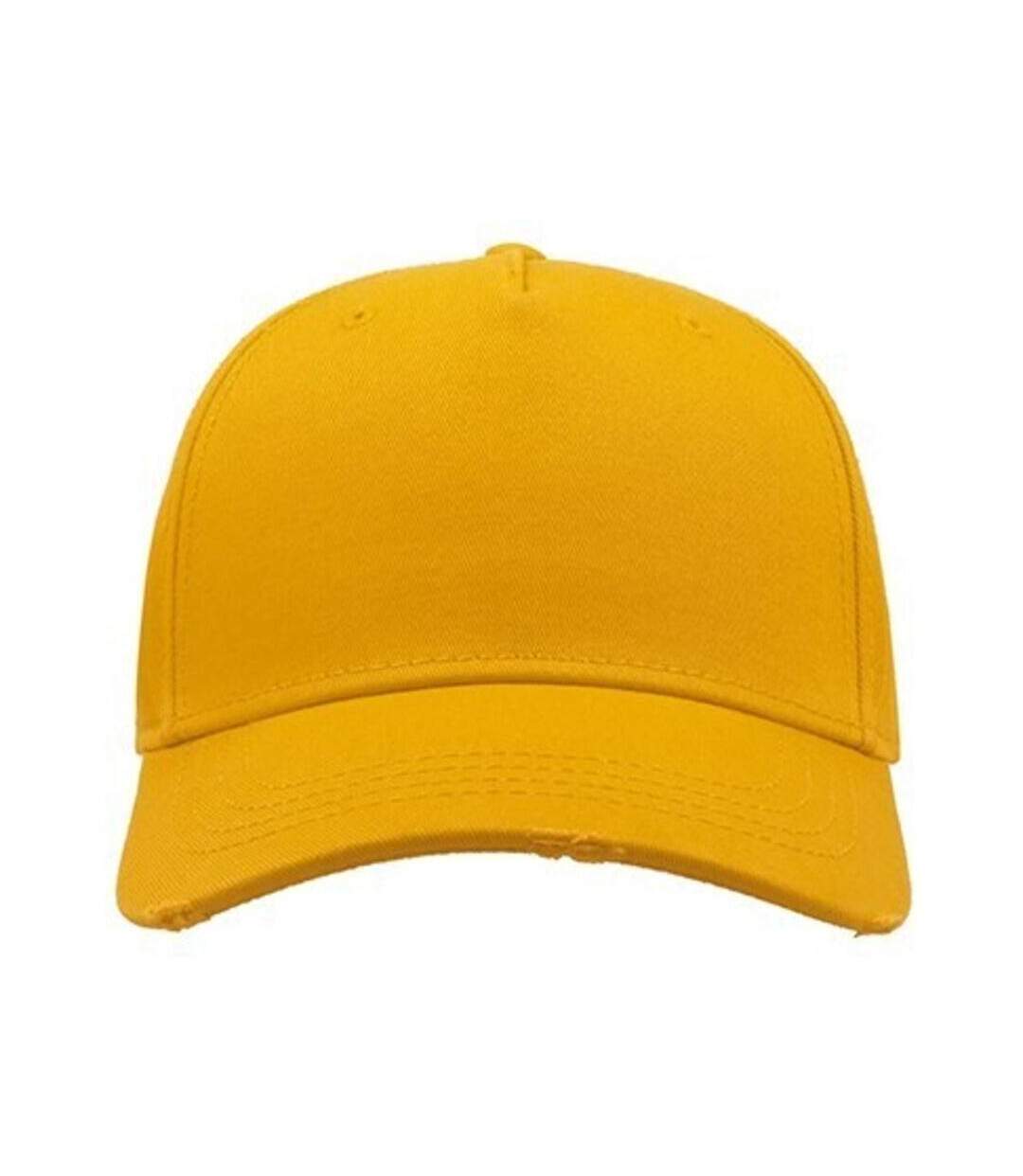 Casquette Effet Usé Mixte Jaune Atlantis-4