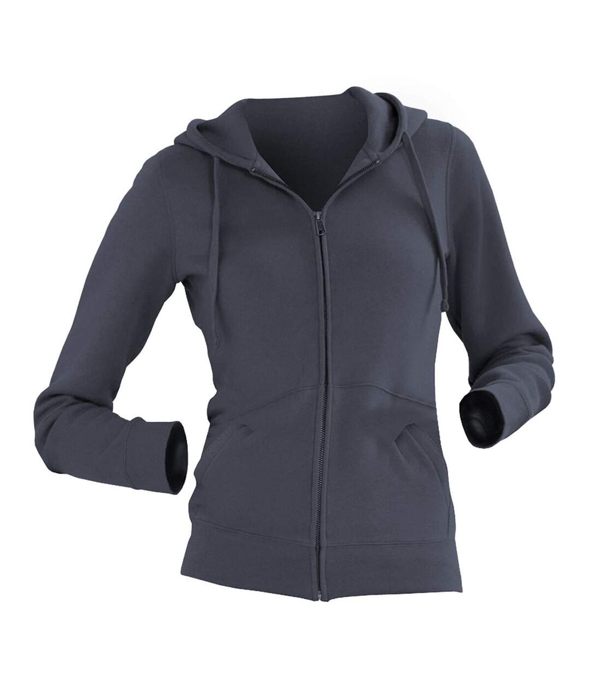 Russell Ladies Premium Authentic Zipped Hoodie (3-Layer Fabric) (Convoy Grey)