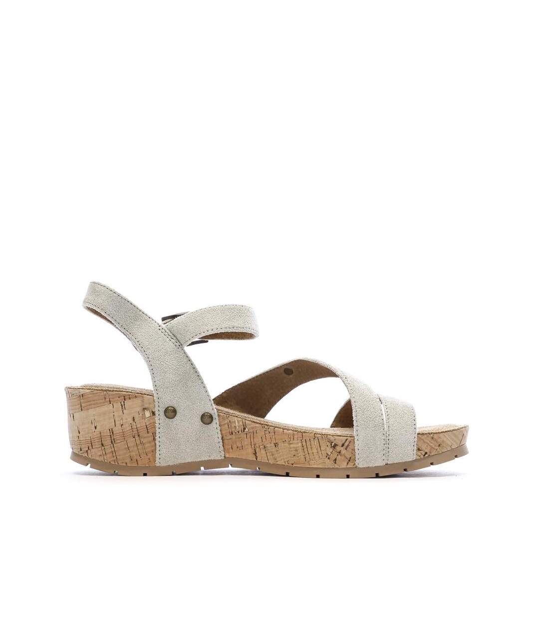 Sandales grises clair femme chattawak laspinas-2