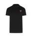 Mens Cotton Short-sleeved Polo Shirt Black Love Moschino-1