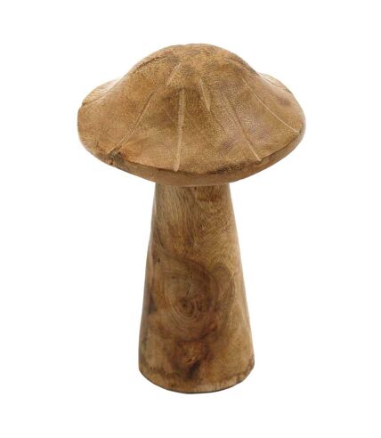 Champignon déco en manguier 15 x 12 cm