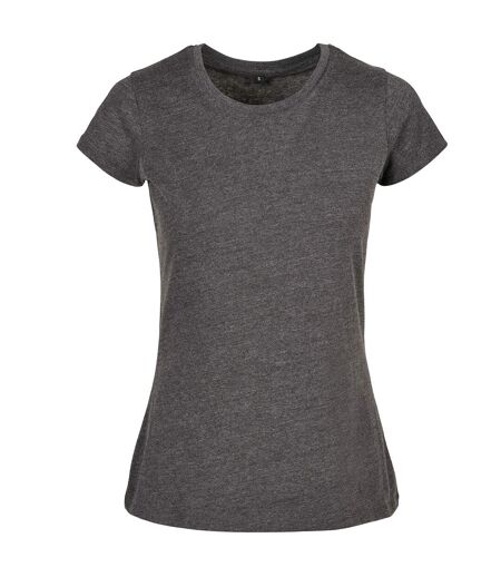 Womens/ladies Basic T-shirt Charcoal Build Your Brand