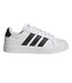 Womens/ladies Grand Court Stripes Trainers White Black Adidas-1
