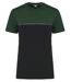 T-shirt de travail bicolore - Unisexe - WK304 - noir et vert forêt