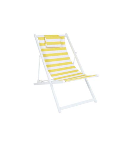 Lot de 4 Chiliennes en Métal Bain de Soleil 90cm Jaune