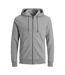 Mens Big & Tall Full Zip Hoodie Grey Melange Jack And Jones-2