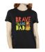 Disney Womens/Ladies The Lion King Brave Like Dad Cotton Boyfriend T-Shirt (Noir) - UTBI29570-3
