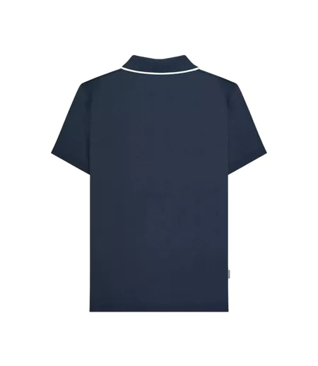 Polo Motif/style À Carreaux Homme Bleu Marine Lambretta