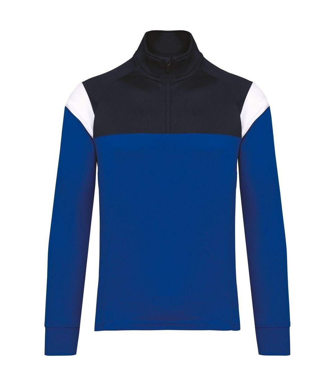 Sweat d'entrainement 1/4 de zip - Unisexe - PA387 - bleu roi et bleu marine-1