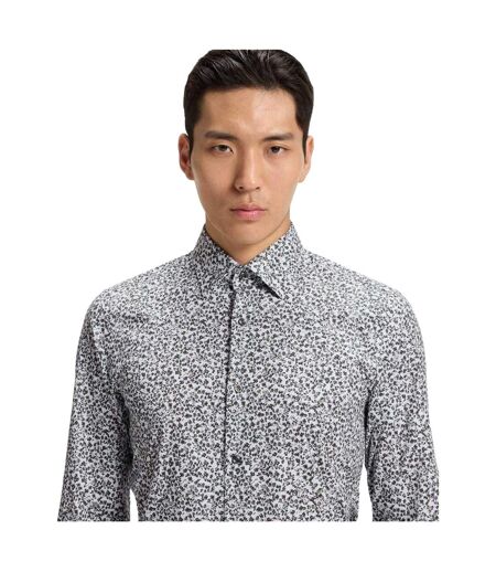Chemise Manches Longues Motif/style Floral Homme Vert Boss