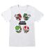 Super Mario Unisex Adult Circle T-Shirt (White)