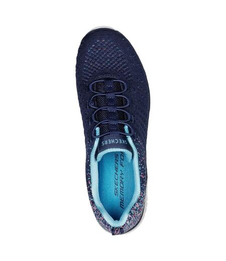 Womens/ladies virtue trainers navy/blue Skechers