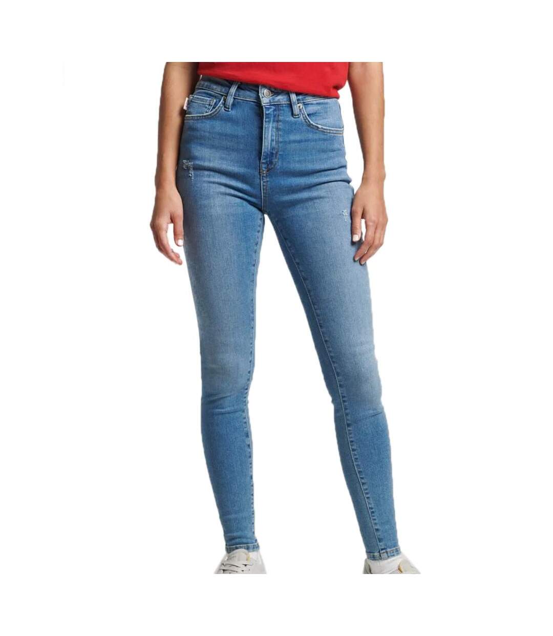 Jean Skinny Bleu Femme Superdry High Rise - 26-1