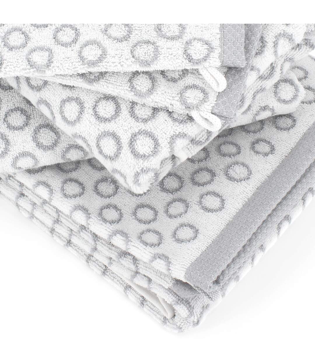 Parure de bain GRAPHIC CIRCLE gris 5 pièces