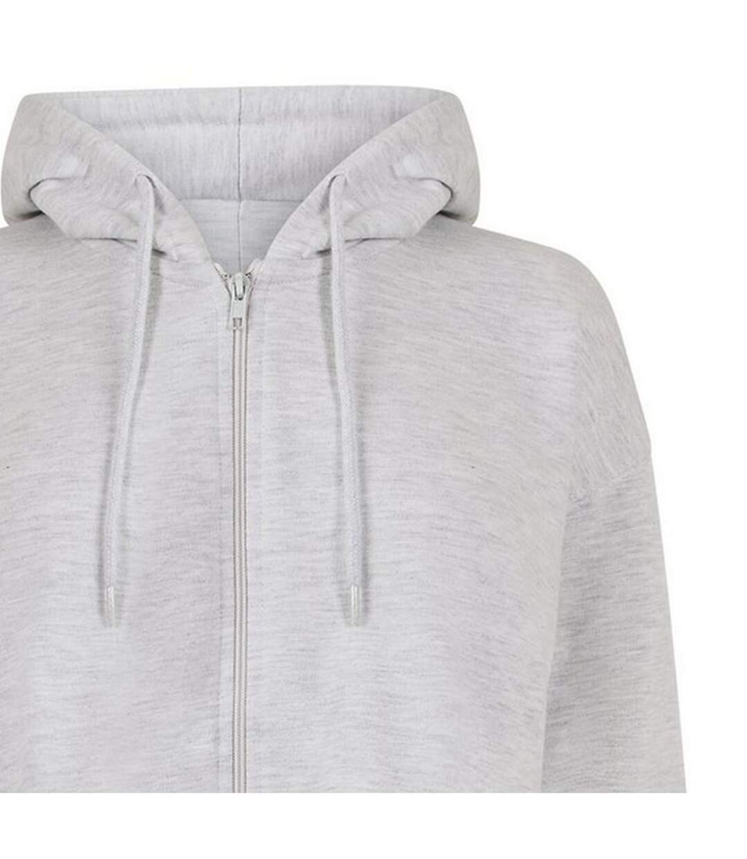 Sweat Court À Capuche Femme Blanc Cassé Miso-3