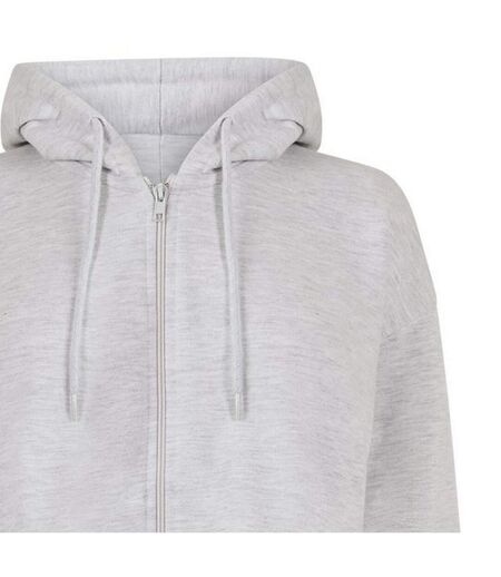 Sweat Court À Capuche Femme Blanc Cassé Miso