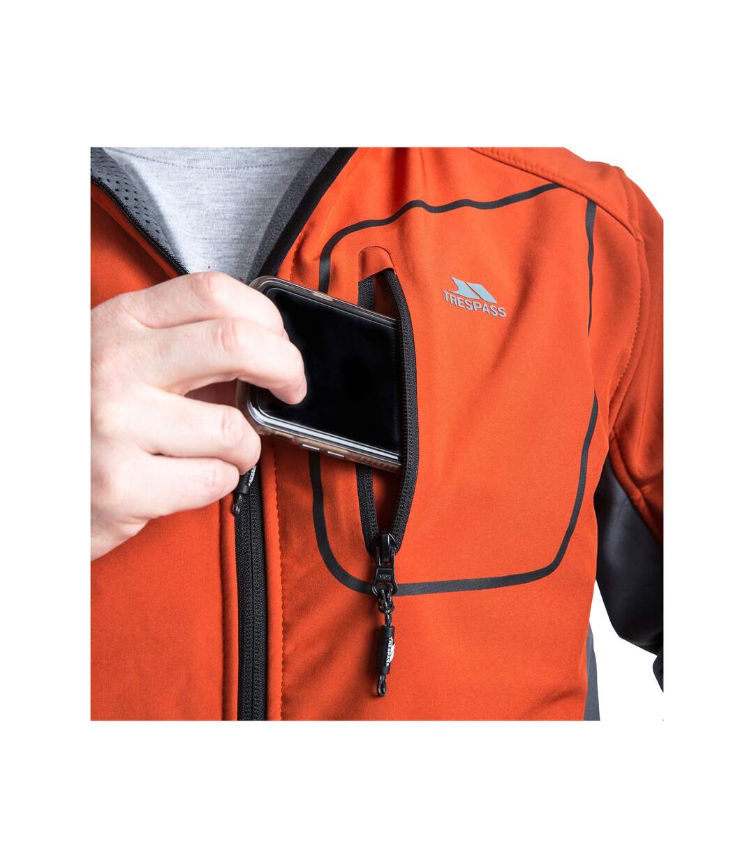 Veste softshell strathy ii homme orange Trespass-3