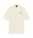 Mens stripe textured polo shirt chalk Lyle & Scott