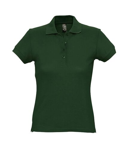 SOLS Womens/Ladies Passion Pique Short Sleeve Polo Shirt (Forest Green)
