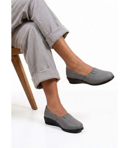 Mocassins cuir largeur confort élastiqués