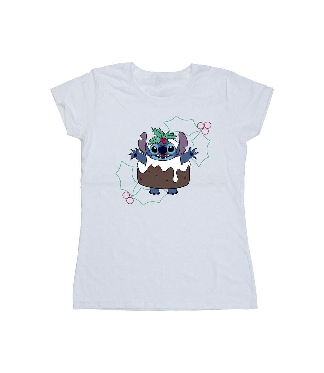 Disney Femmes/Les femmes Lilo & Stitch Pudding Holly T-Shirt en coton (Blanc) - UTBI26085-1