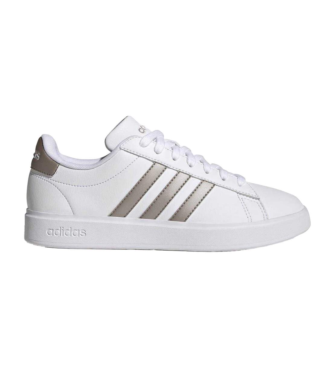 Baskets Grand Court Femme Blanc Gris Adidas-1