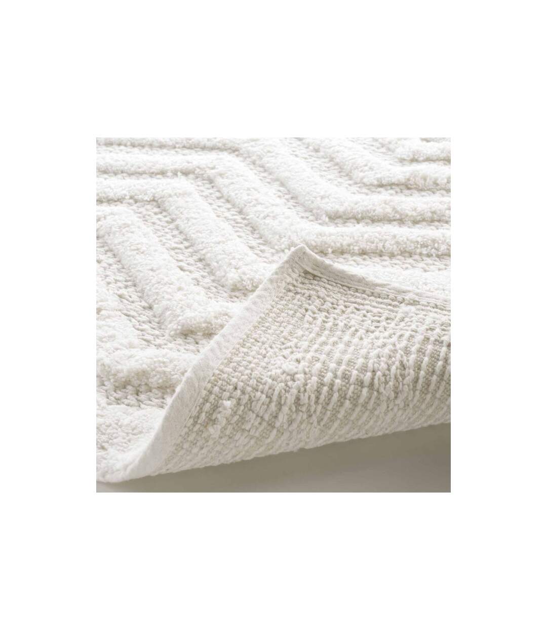 Tapis de Bain Jacquard Angelis 50x80cm Blanc-3