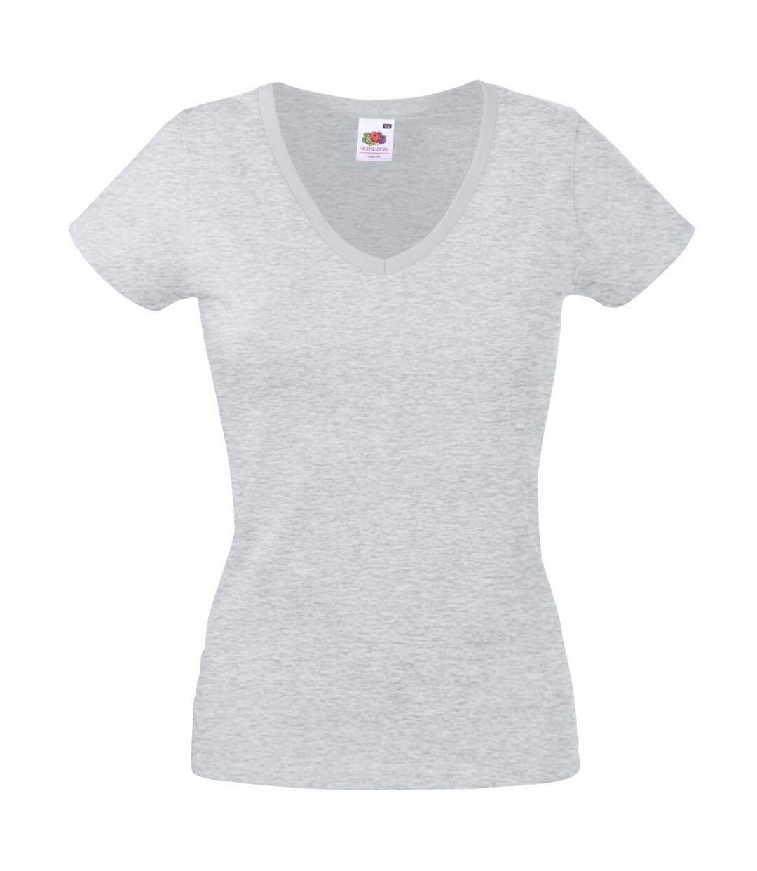 T-shirt valueweight femme gris chiné Fruit of the Loom