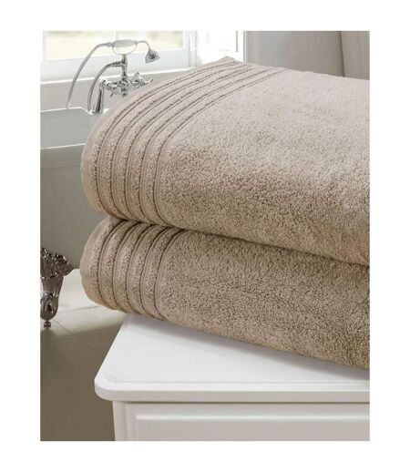 Rapport Soft Touch Towel (Pack of 2) (Taupe) (One Size)