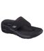Womens/ladies Go Walk Arch Fit 2.0 Flip Flops Black Skechers-1