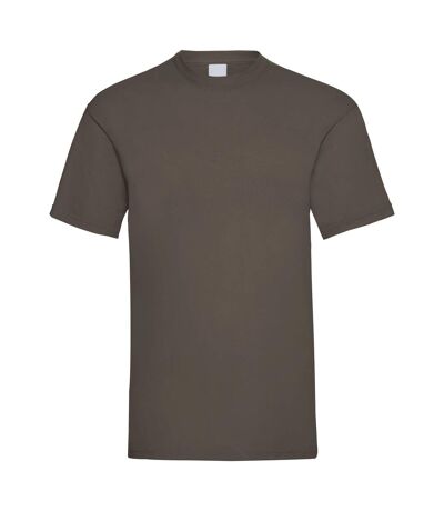 Mens Value Short Sleeve Casual T-Shirt (Dark Brown) - UTBC3900
