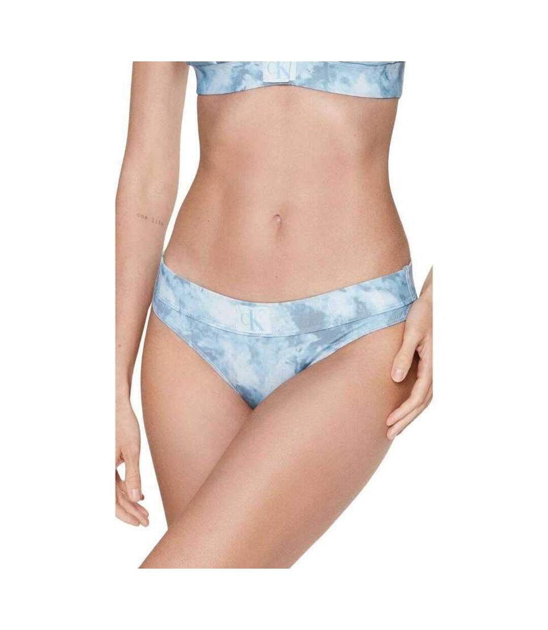 Bas De Maillot De Bain Motif/style Tie-dye Femme Bleu Calvin Klein-3