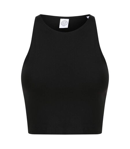 SF Womens/Ladies Cropped Crop Top (Black) - UTPC4354