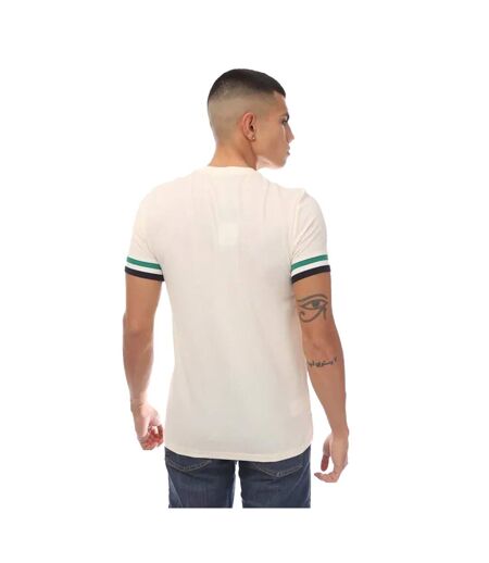 Mens Bold Pique Tipped T-shirt Ecru Fred Perry