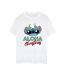 Disney Womens/Ladies Lilo And Stitch Christmas Tree Shades Coton Boyfriend T-Shirt (Blanc) - UTBI29989-1