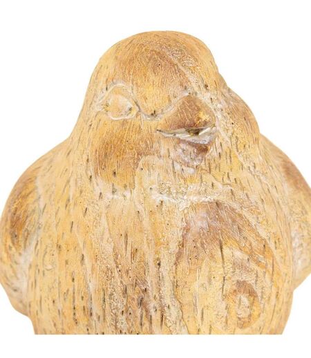 Statuette Oiseau Déco Extérieure Birdy 18cm Beige