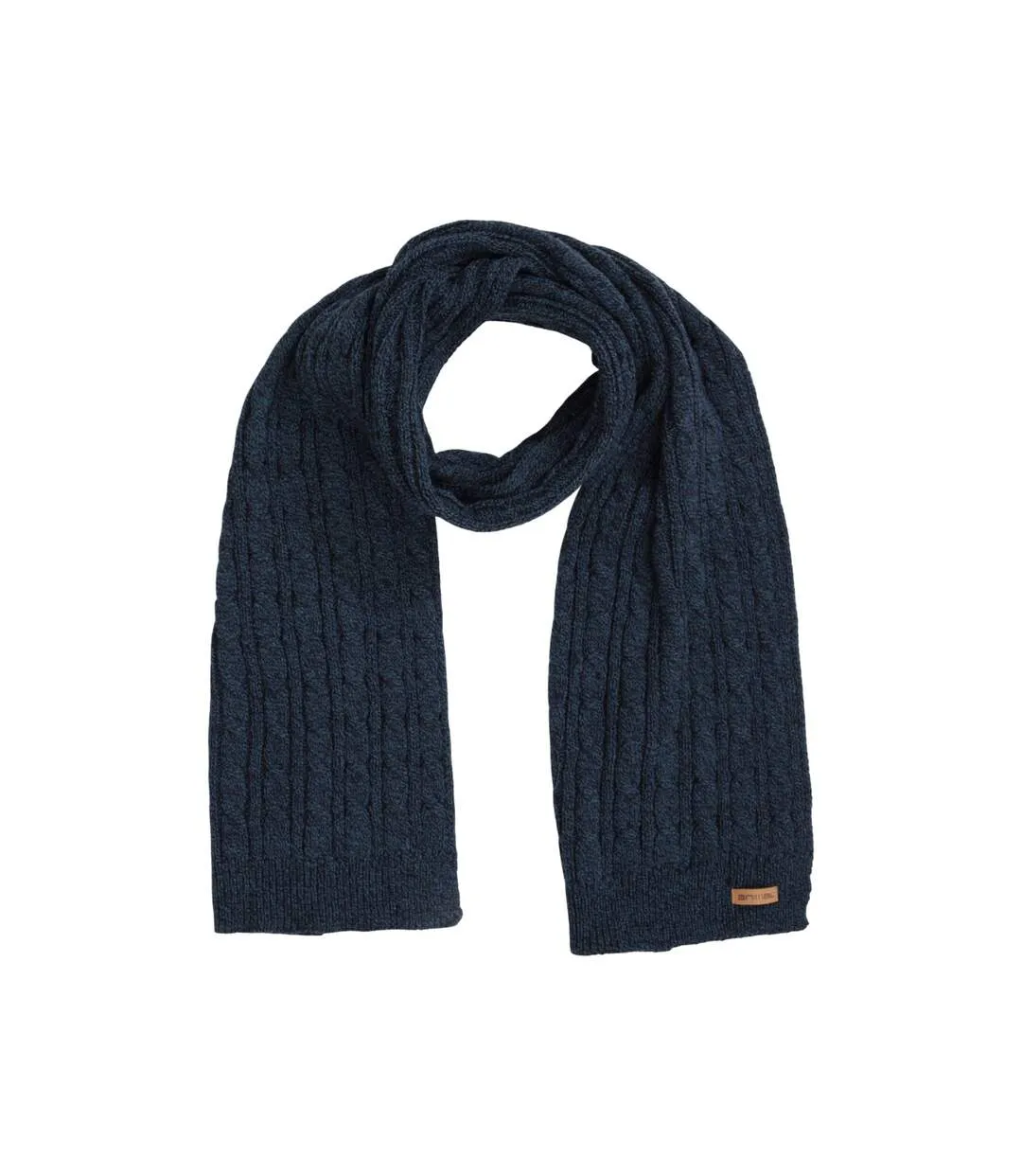 Drew Knitted Scarf One Size Navy Animal-1