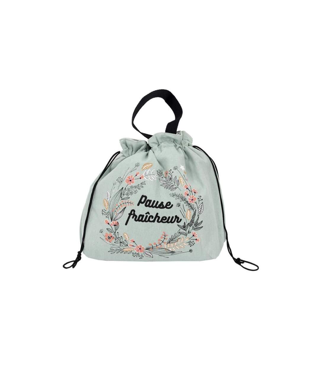 Sac Lunch Déco Fraîcheur 30cm Vert-2