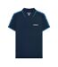Mens Ss24 Paisley Taped Polo Shirt Navy Lambretta-1