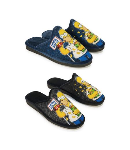 OZABI Pack de 2 Paires Pantoufles Mules Homme Fantaisie Motif Dessin Animé
