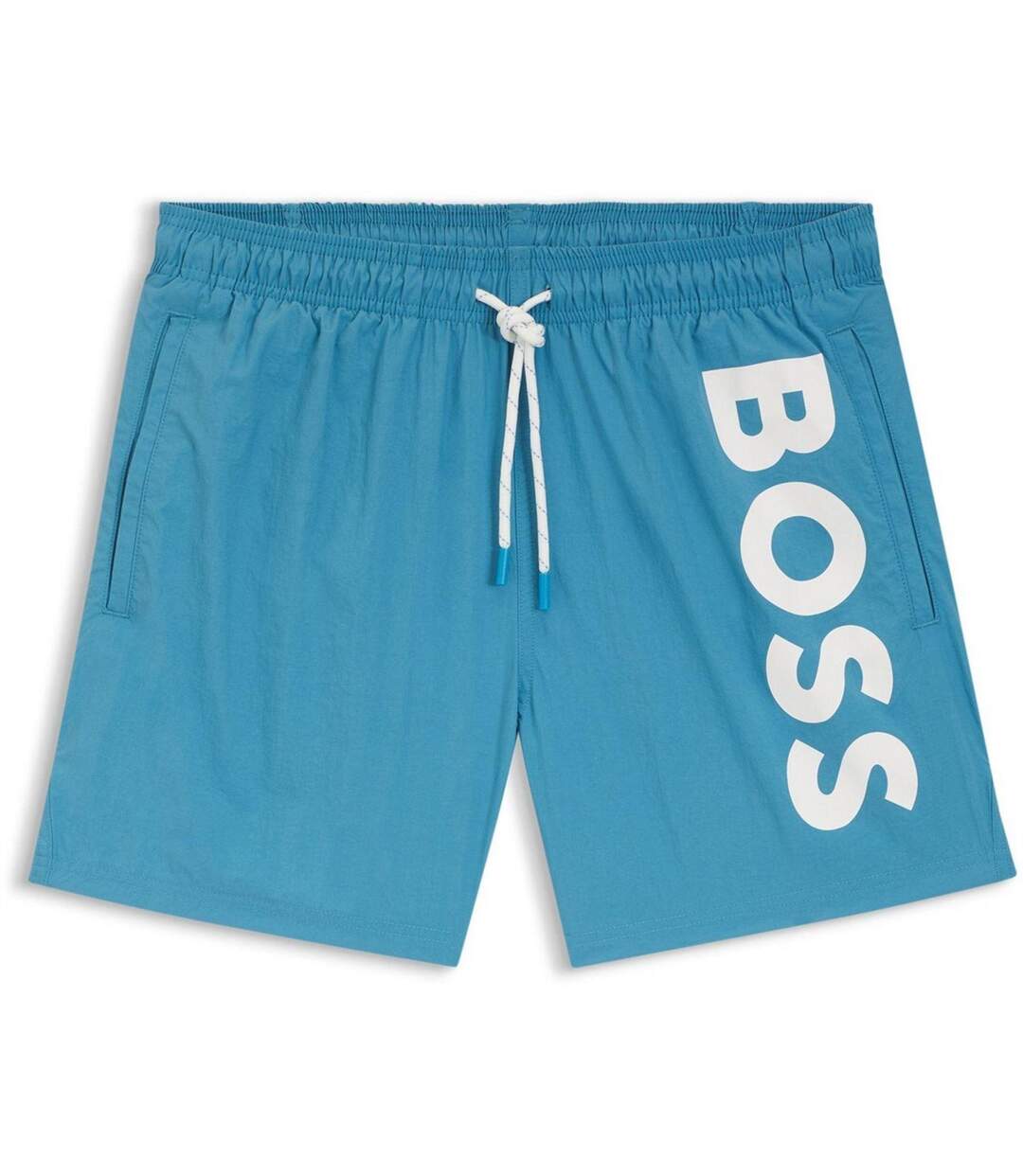 Short De Bain Motif/style Logo Homme Turquoise Vif Turquoise Pâle Boss-1