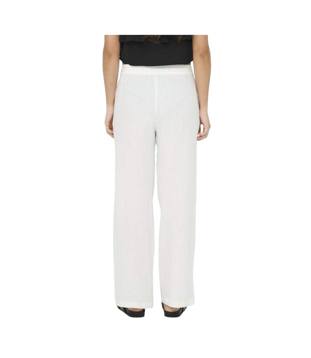 Pantalon fluide blanc femme jdy phantom-2