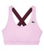 Womens/ladies Stretch Breathable Bralette Pink Lacoste-1