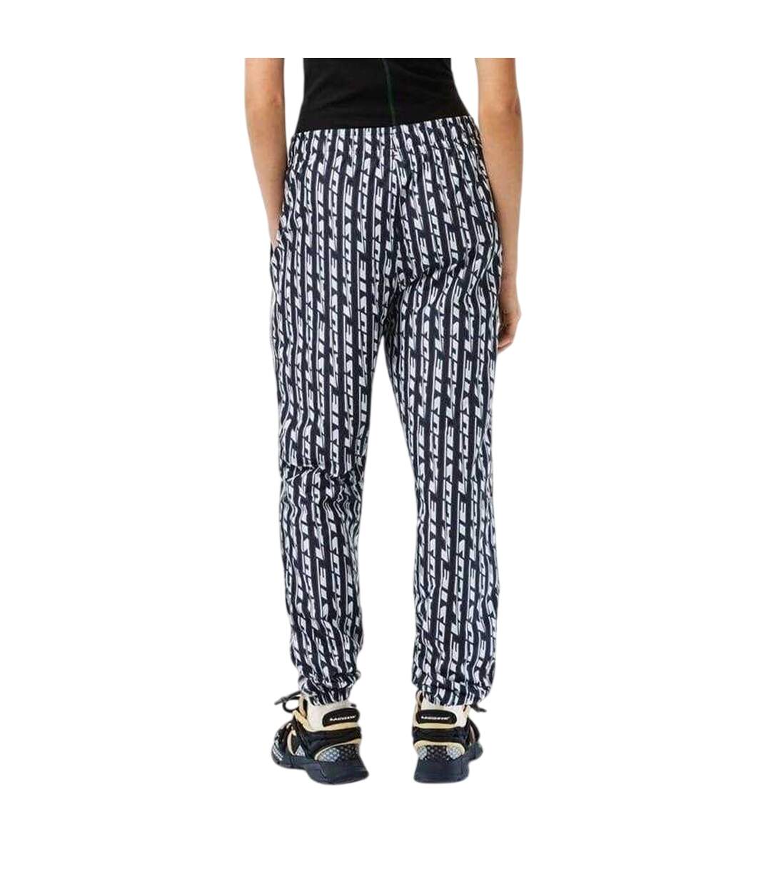 Pantalon De Jogging Motif/style Rayure Verticale Femme Noir Bleu Lacoste-3