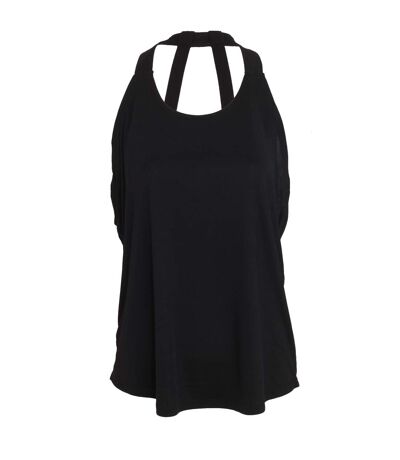 Tri Dri Womens/Ladies Double Strap Back Vest (Black)