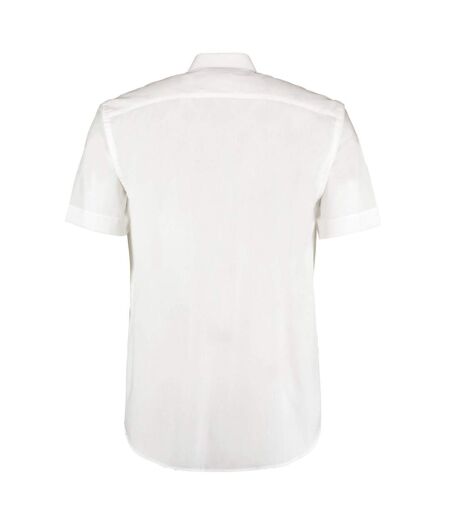 Kustom Kit Mens Business Short-Sleeved Shirt (White)